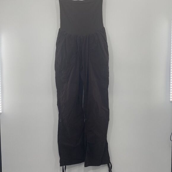 3For$20 Motherhood Maternity Brown cargo pants size Medium - Picture 1 of 7